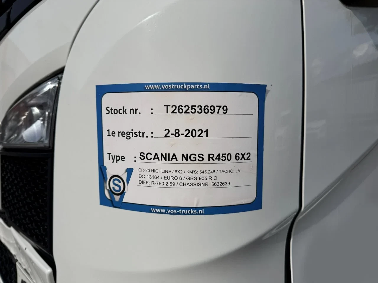 Scania R 2021 - NGS R450 / ENGINE RUNNING / RETARDER / 545248 KM / DOUBLE TANK / LWDS / AUTOMATIC / EURO-6 / 2021 obrázek 24