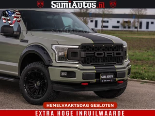 Ford F-150 2018 - 5.0 V8 4X4 | MAT OLIVE GREEN | BIJTELLING VRIJ | ZEER DIK | CAMERA | 3500KG | PANORAMA | LEDER | GO RHINO ROLLBAR | afbeelding 33