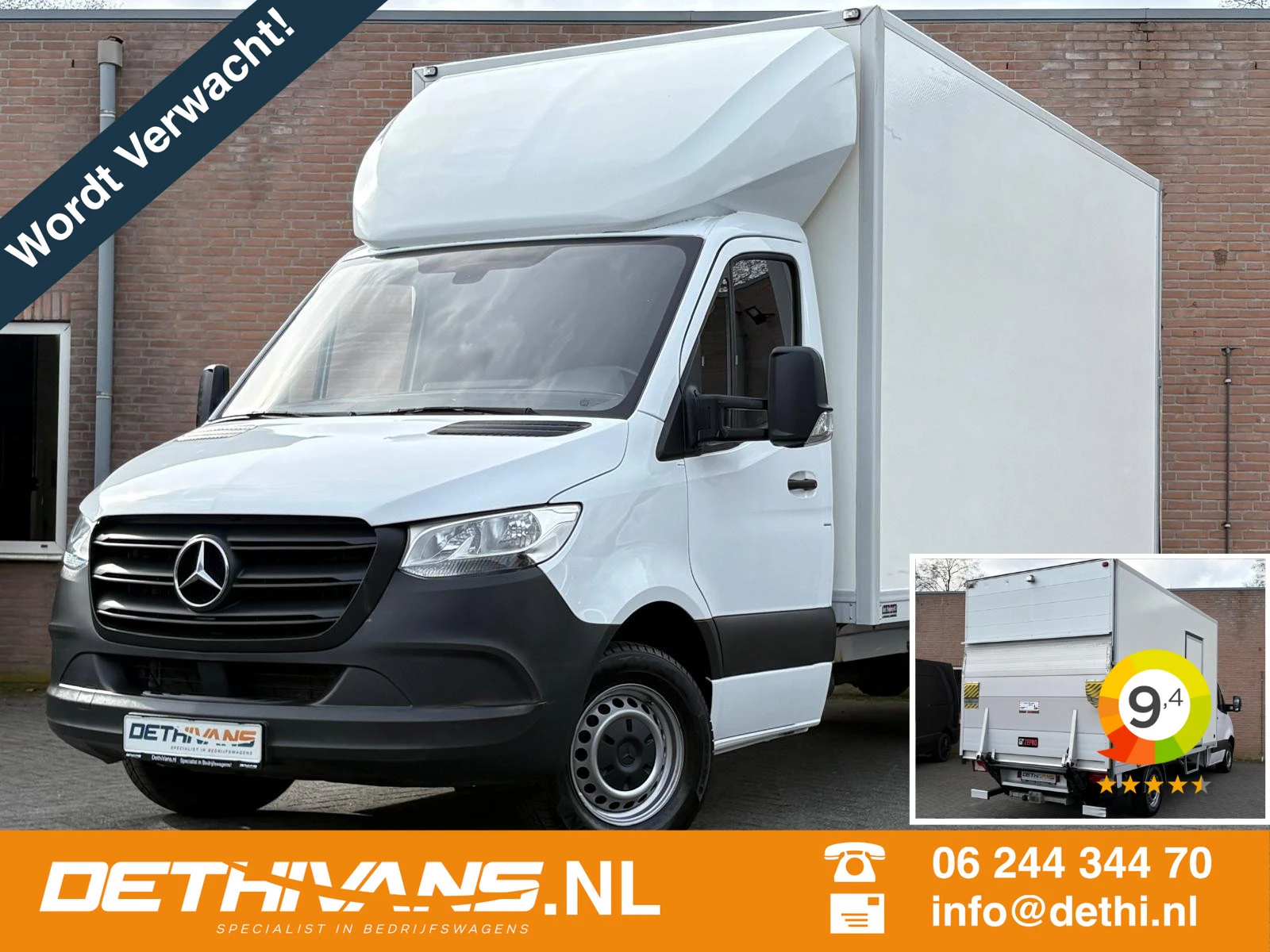 Mercedes-Benz Sprinter 2022 - 315CDI 150PK Aut. Bakwagen / Laadklep / Trekhaak 3.500KG afbeelding 1