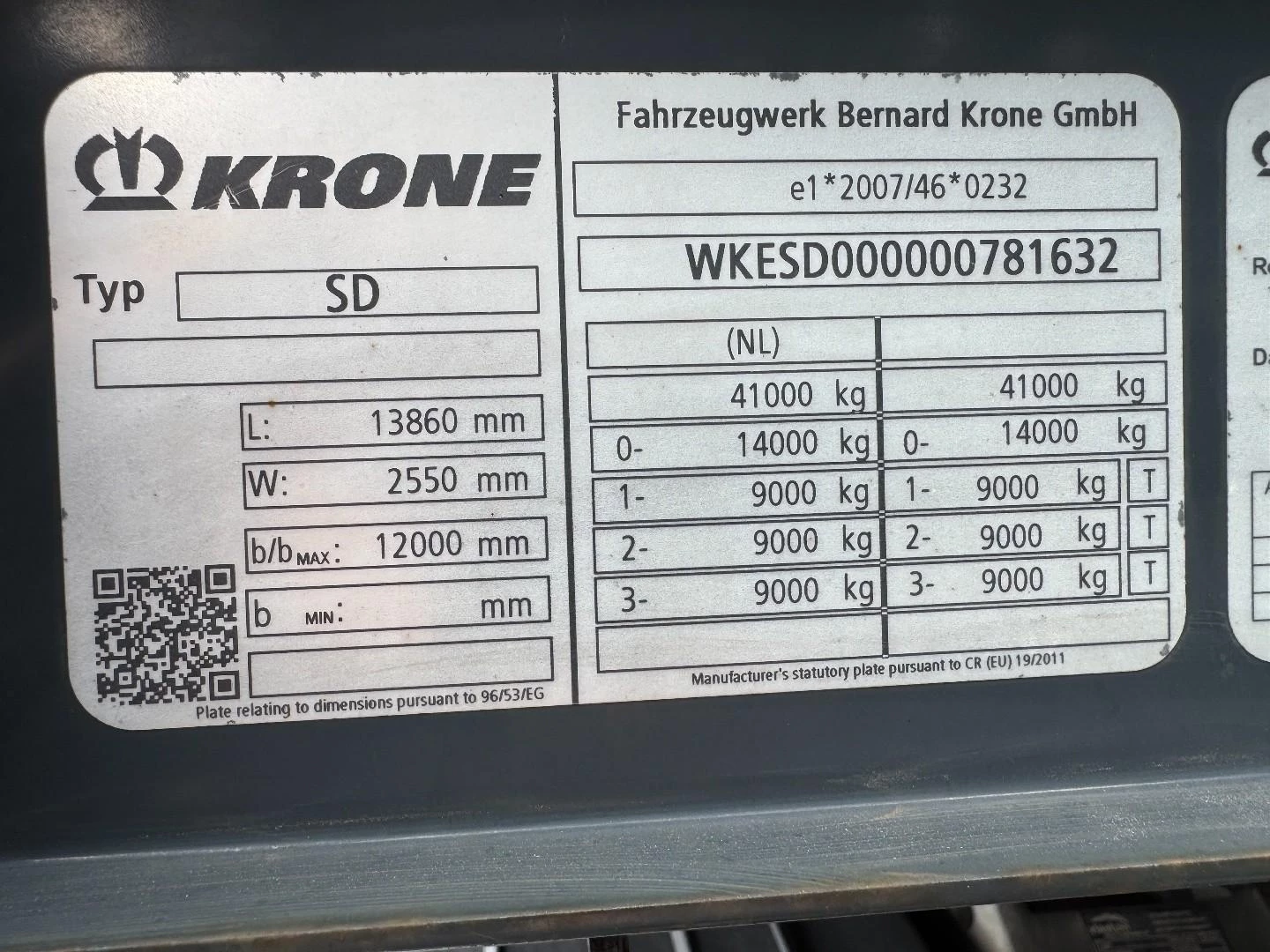 Krone SD, Lift-Axle 2017 imagen 3