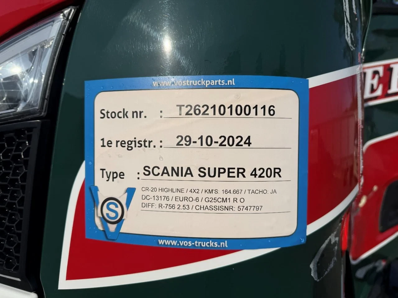 Scania R 2024 - SUPER 420R / ENGINE RUNNING / RETARDER / !!ONLY:164667 KM!! / PARK-COOL / NAVI / LWDS / AUTOMATIC / EURO-6 / 2024 imagen 30