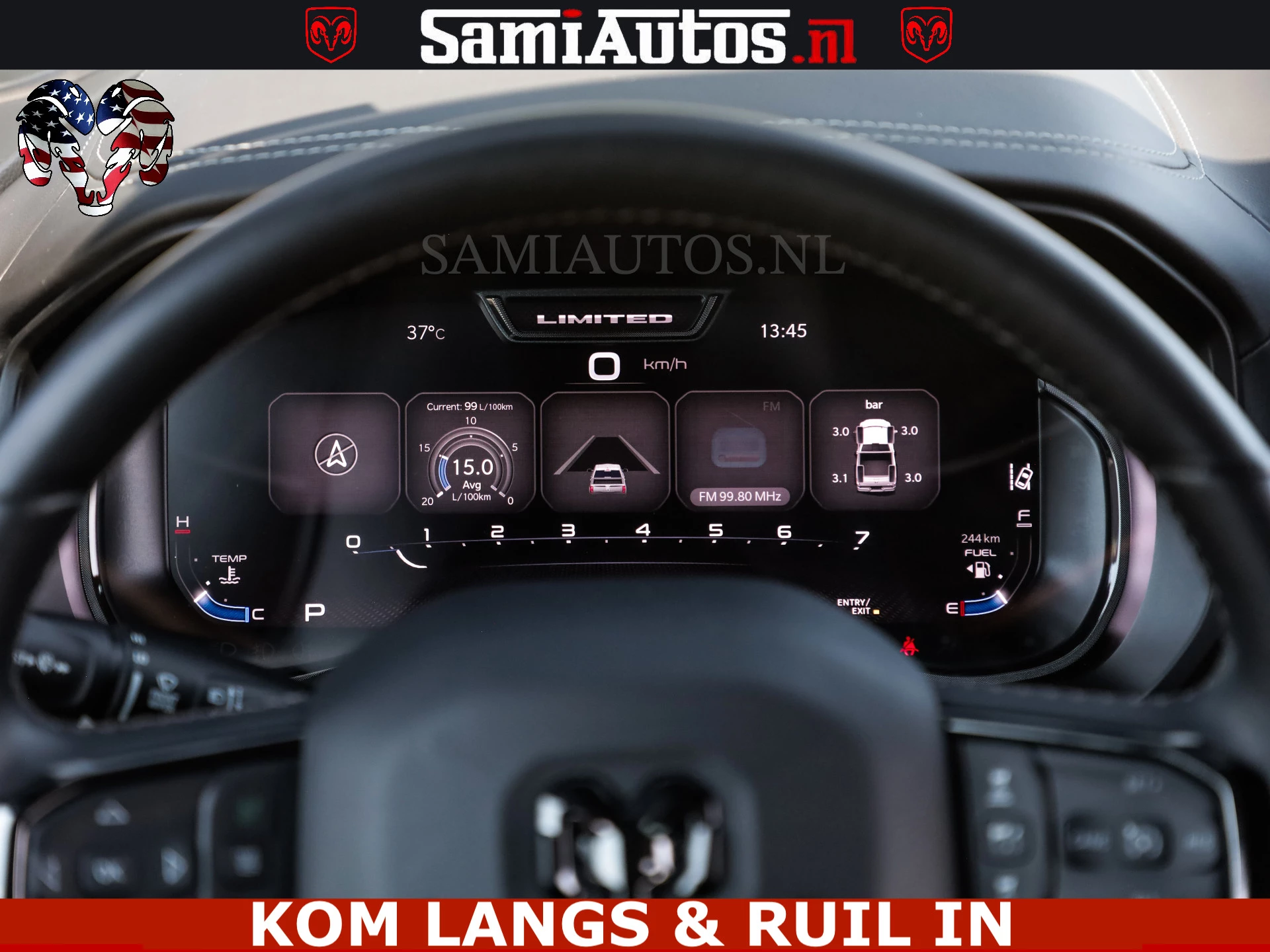 Dodge Ram Pick-Up 2024 - LIMITED HULK | 5.7 V8 402PK HEMI | RAM VOL | HUD | LUCHTVERING | PANO | MWK KLEP | DC | 5 PERS | afbeelding 81