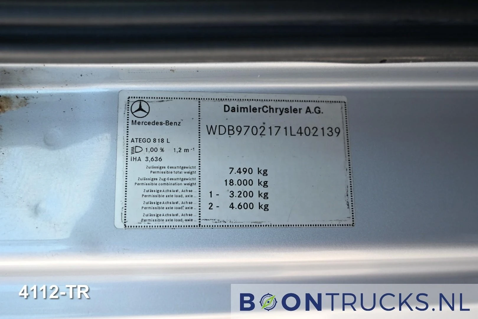 Mercedes-Benz Atego 2009 - 818 L afbeelding 35