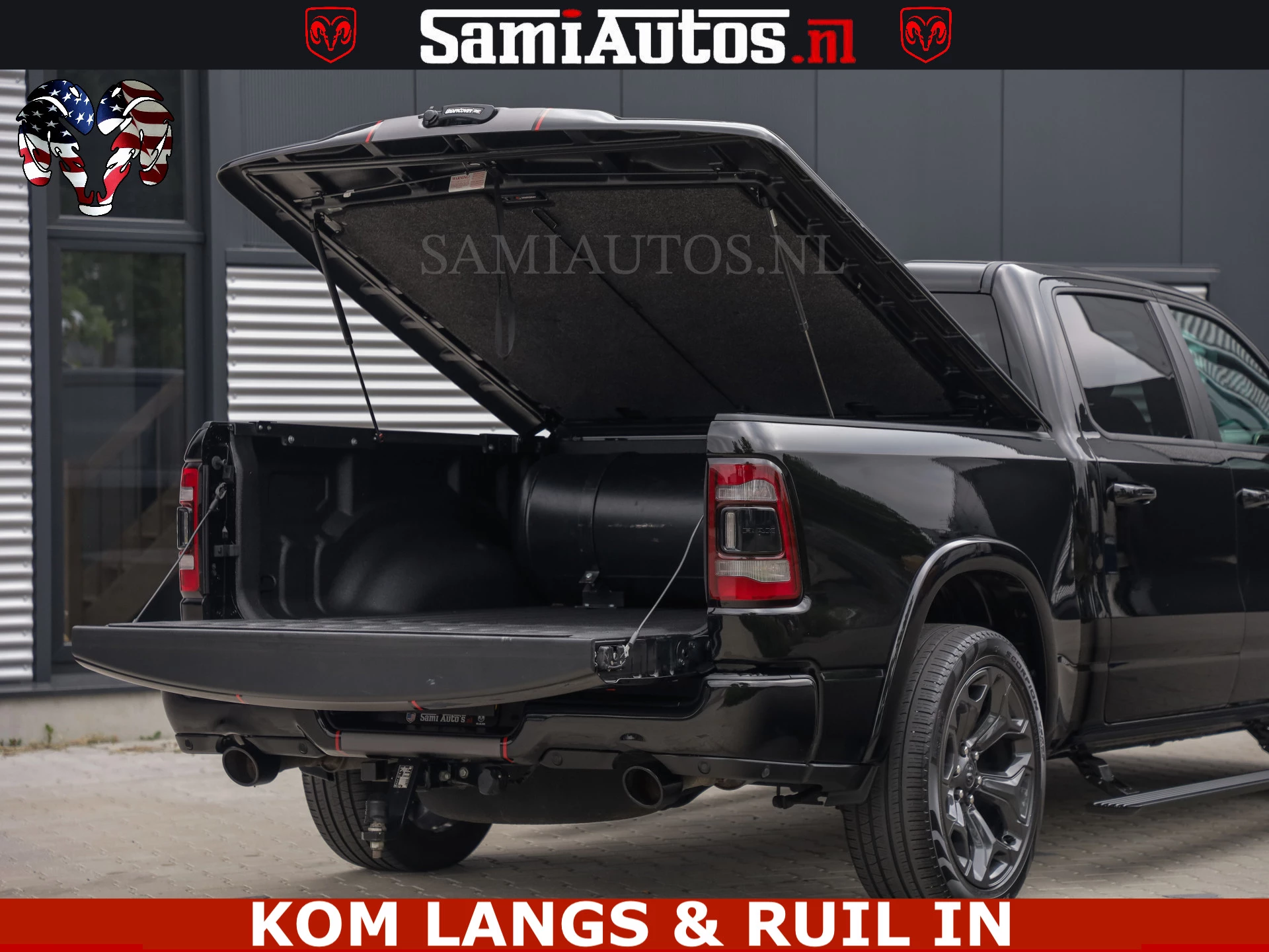Dodge Ram Pick-Up 2021 - LIMITED | TRAINHORN | | HUD | UITLAATKLEP | LUCHTVERING | STRIPING | PANODAK | BOM VOL | BLAUW VOORRUIT | afbeelding 33