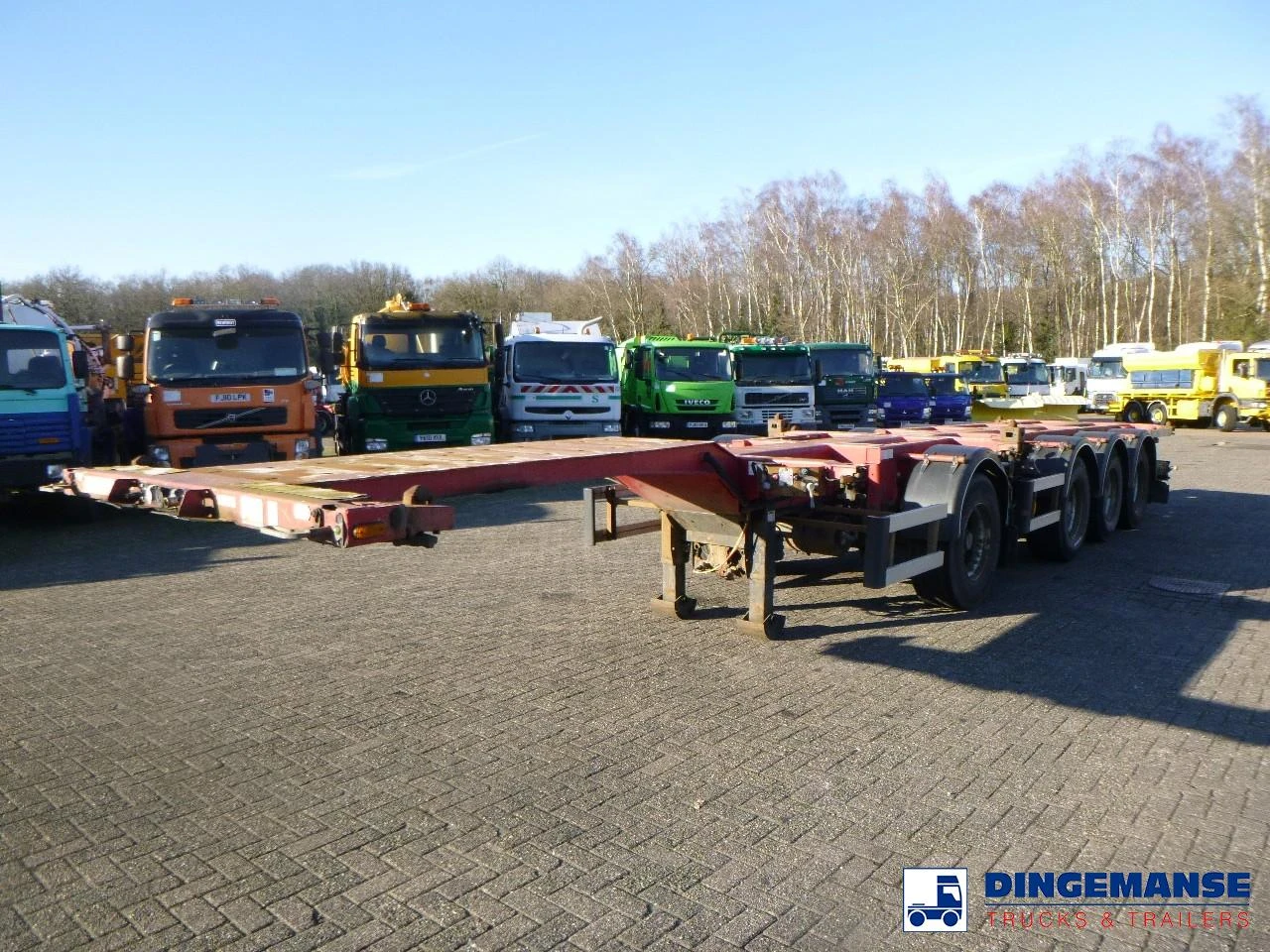D-TEC 4-axle container combi trailer (3 + 1 axles) 20-30-40-45 ft 2008 imagen 1