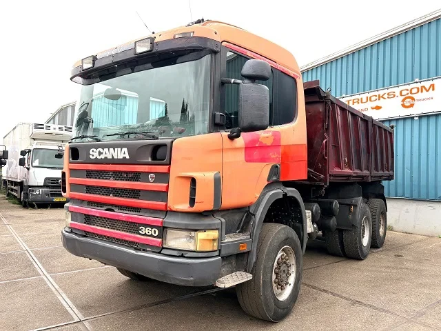 Scania P 1998 - P124-360 C 6x6 FULL STEEL 3-WAY KIPPER (12 GEARS MANUAL GEARBOX / REDUCTION AXLES / FULL STEEL SUSPENSION / P.T.O. / ETC.) afbeelding 1