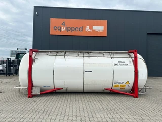 CIMC 2016 - 34.820L / 1-comp. / 4 BAFFLES / 20FT swapbody / T11 / EMKD / ADR 5Y + CSC-inspection: 01/2027 INSIDE DAMAGE FOR STORAGE ONLY!!! afbeelding 2 miniatuur