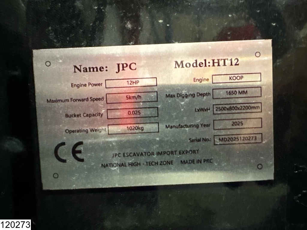 JPC 2025 - HT12 New – Unused, 2025, 12 hp obrázek 5