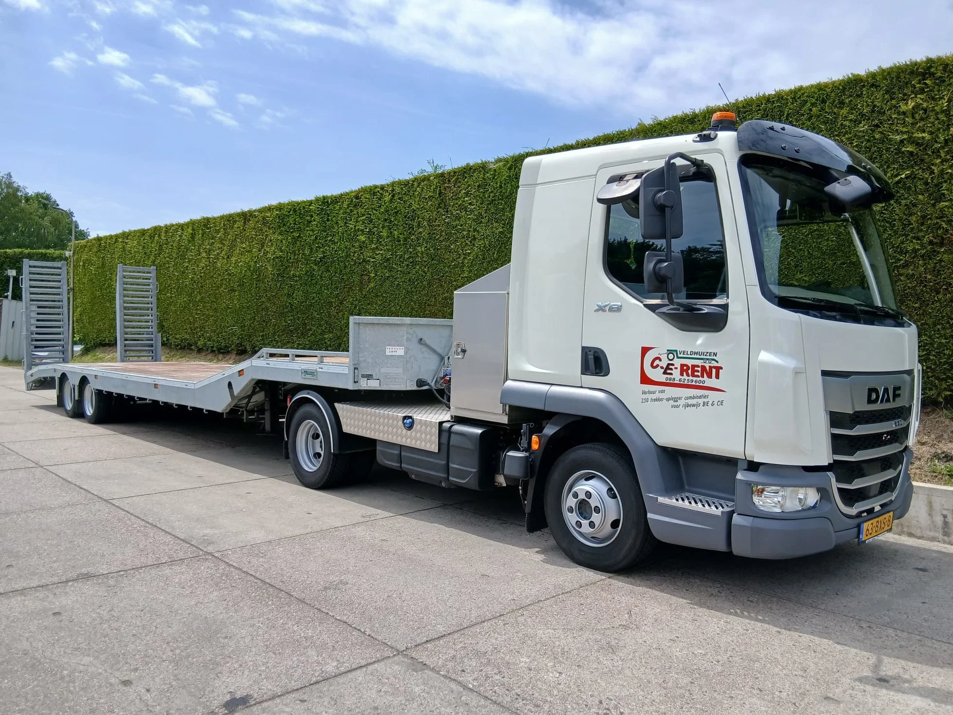 DAF XB 210 2024 - trekker / semi-dieplader oplegger 10,5 m. imagen 4