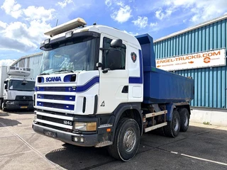 Scania R 2001 - R124-470 C 6x4 FULL STEEL KIPPER (MANUAL GEARBOX / FULL STEEL SUSPENSION / REDUCTION AXLES / AIRCONDITIONING / ETC.) te koop