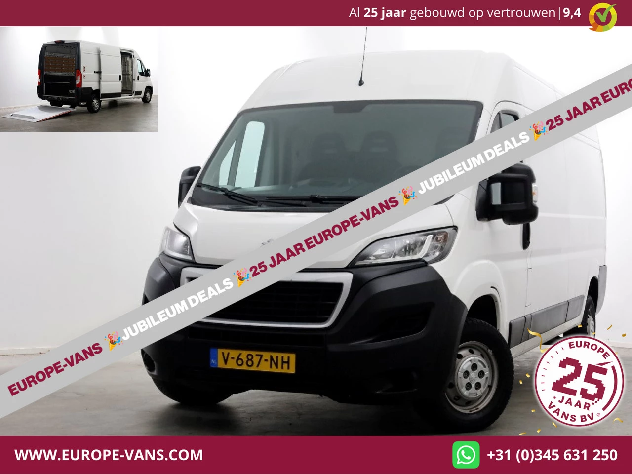 Peugeot Boxer 2018 - 2.0 BlueHDI 130pk E6 L3H2 Navi/Camera Laadklep 500kg 05-2018 image 1