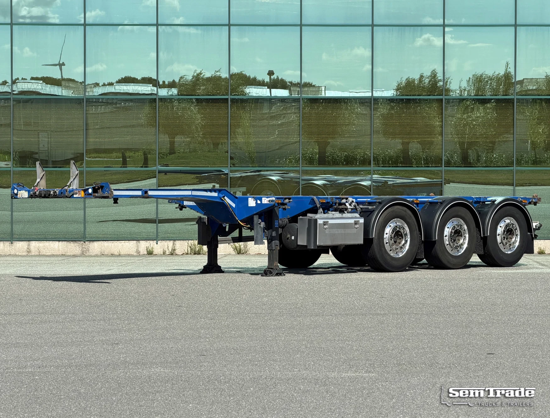 D-TEC FLEXITRAILER 2012 - VCC-01 FT-LS-S EXTRA STONG FRONT+MIDDLE+BACK SLIDER 20-30-40-45 FT. DISC BRAKES LIFT AXLE SUPER CONDITION NL-TRAILER image 1