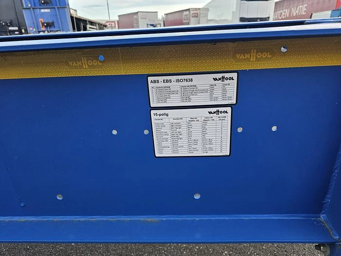Van Hool A2C001 container CHASSIS -55 foot - 2 X 20 FOOT 45 ft 40 ft. -BPW DISC.-steering axle- 2 pieces -financiering mogelijk 2020 image 18