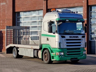 Scania R 2008 - R380 4x2 - Car transport / Flatbed - Ramp - Full air - Night clima te koop