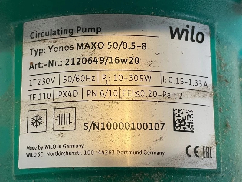 Diverse 2020 - WILO CIRCULATIEPOMP YONOS MAXO 50/0,5-8 (ALS NIEUW) immagine 2