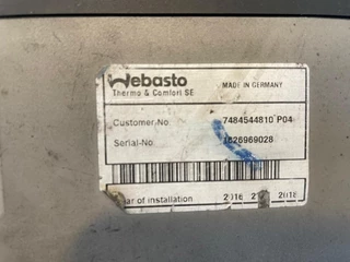 Renault N/A - 7484544810 STANDKACHEL WEBASTO AIR TOP EVO 2000 24V 2.0KW  imagem 3