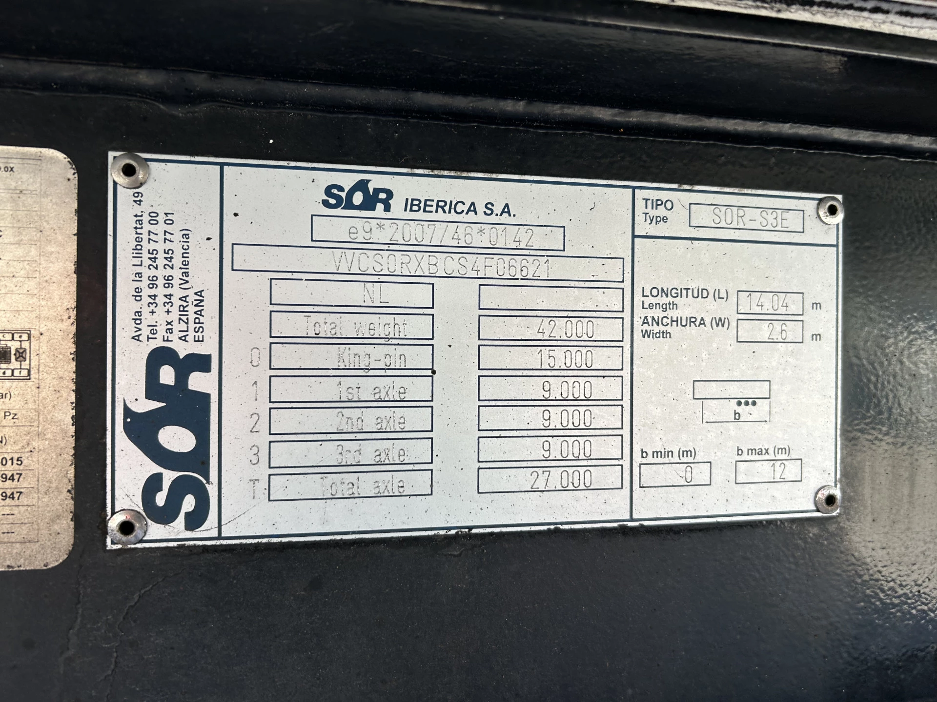 Sor SOR-S3E 2015 - / Carrier Vector 1550 afbeelding 22