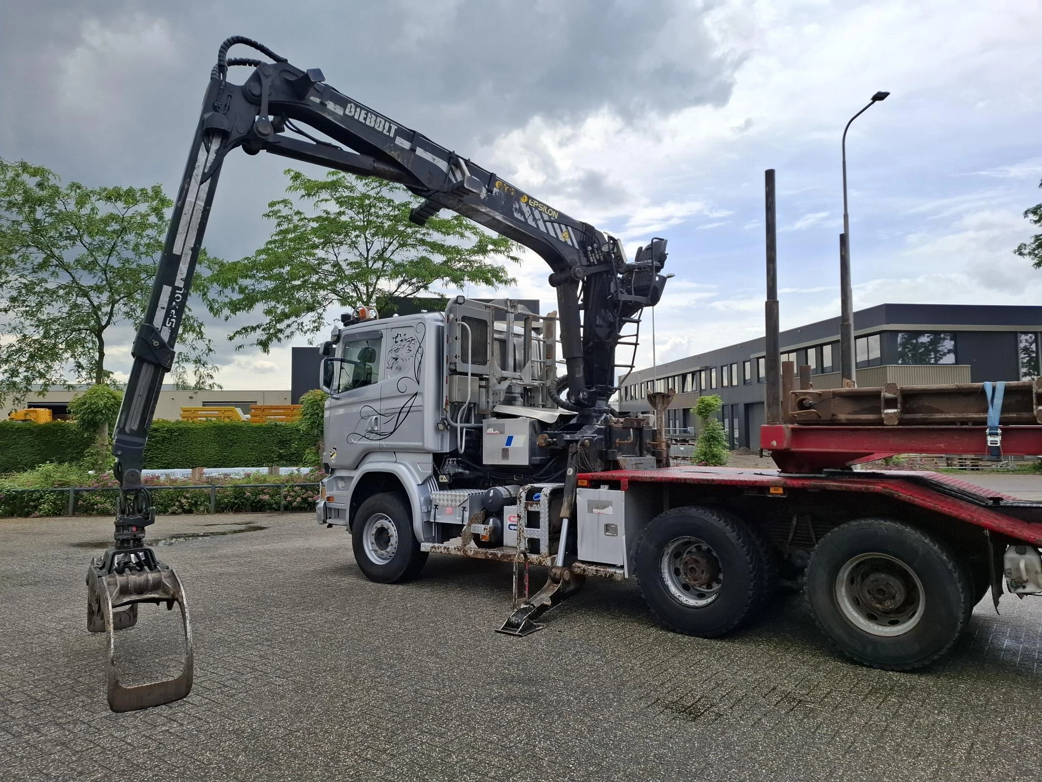 Scania R 2016 - R580 V8 / LOGGING TRUCK / 6X4 / RETARDER / 2XBIG AXLE / PALFINGER EPSILON S270L83 / 20METER / 431534 KM / DIEBOLT 3AXLE TRAILER / AUTOMATIC / EURO-6 / 2016 afbeelding 18