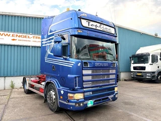 Scania R 1998 - R144-460 V8 TOPLINE (EURO 2 / 12+2 GEARS MANUAL GEARBOX / SLIDING FIFTH WHEEL / AIRCONDITIONING / ETC.) afbeelding 2 miniatuur