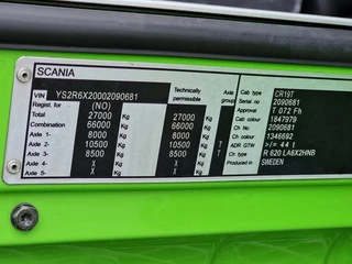 Scania R620-V8 2013 - Topline 6x2 - Retarder - Full air - Leather - 3.15 WB - Bull bar image 23
