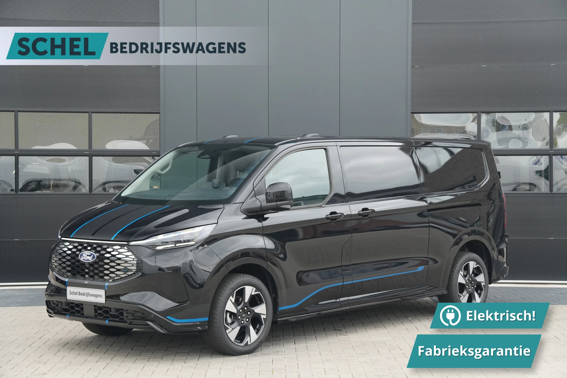 Ford E-Transit Custom 2026 - 340 L2H1 Sport 71 kWh 218pk - 2x Schuif - ACC - B&O - Navi - Stoel/Stuurverwarming - 360 Camera - Trekhaak - Rijklaar afbeelding 1