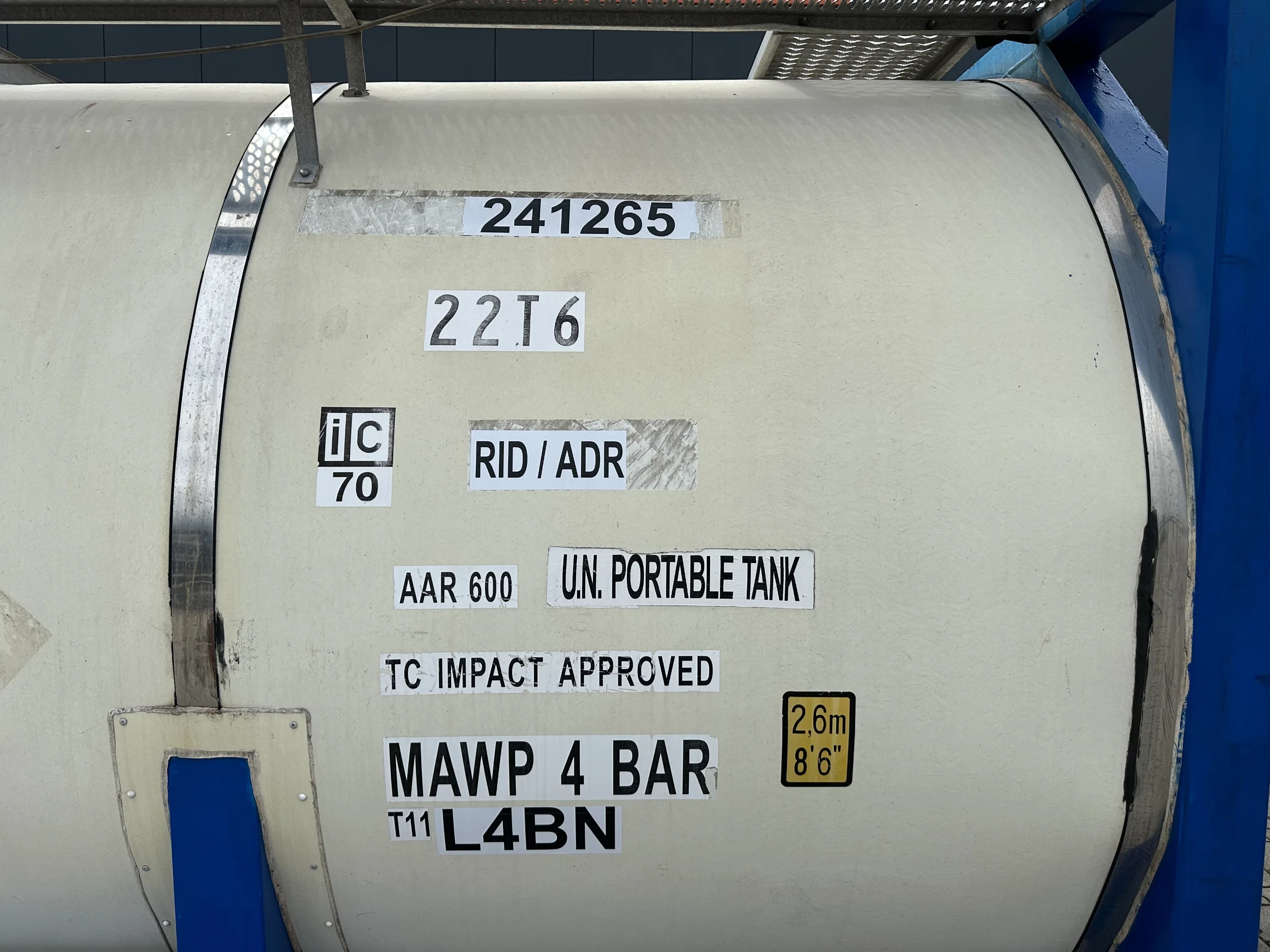 Welfit Oddy 1997 - 20FT ISO, 23.950L / 1-COMP. / IMO 1 / valid 2.5Y/CSC-inspection untill 12/2027 afbeelding 13