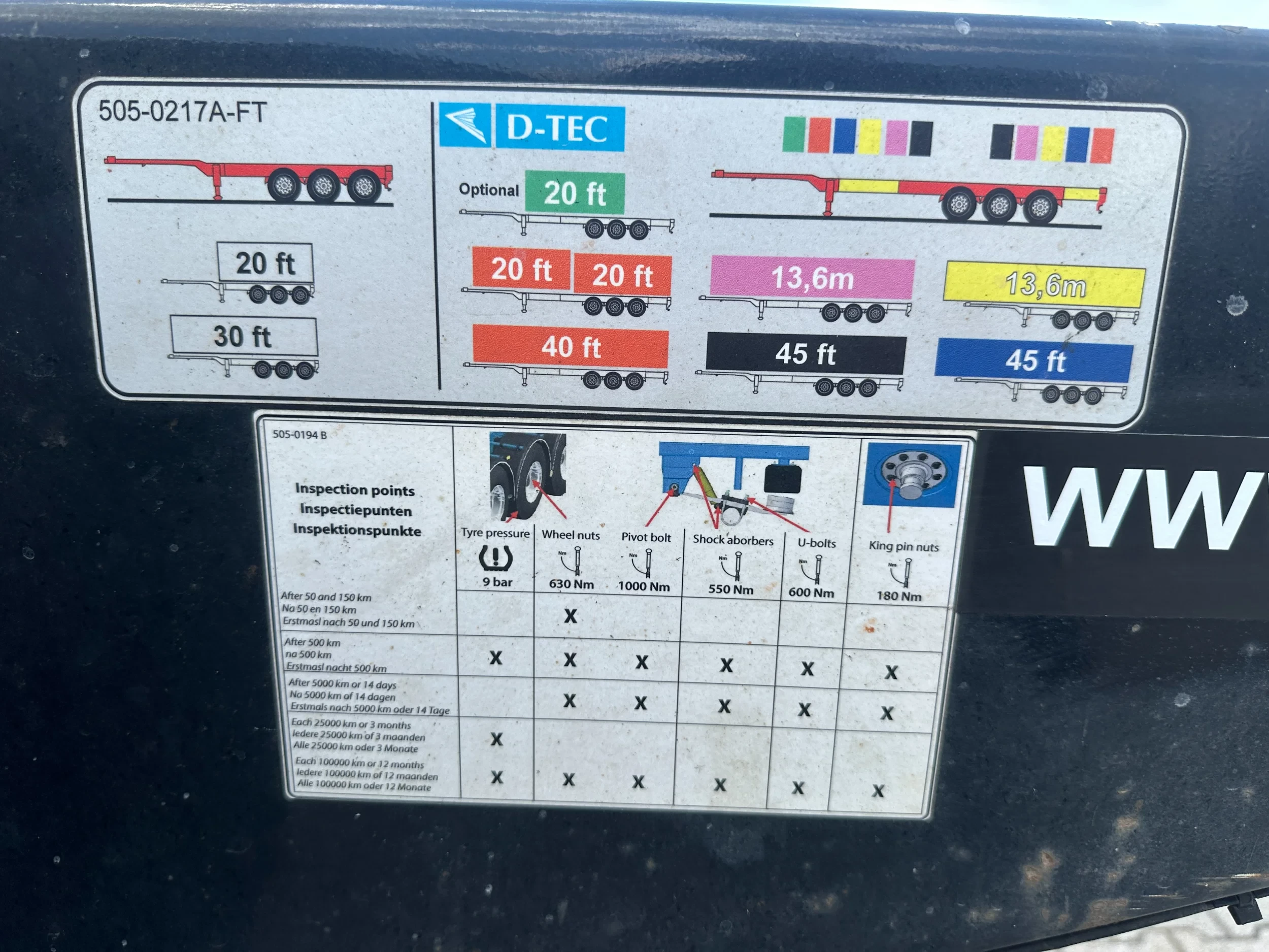 D-TEC 2014 - FLEXITRAILER / 45FT HC MULTI / BPW + drumbrakes / liftaxle / NL / APK 09-2026 afbeelding 22