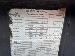 Schmitz Cargobull N/A 2010 - SCF 24 SAF AXLE DISC BRAKES EXTENDABLE immagine 8