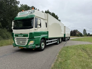 DAF CF 440 2016 - CF440 6X2 Bakwagen met 2 assige Floor schamel aanhangwagen NIEUWSTAAT for sale