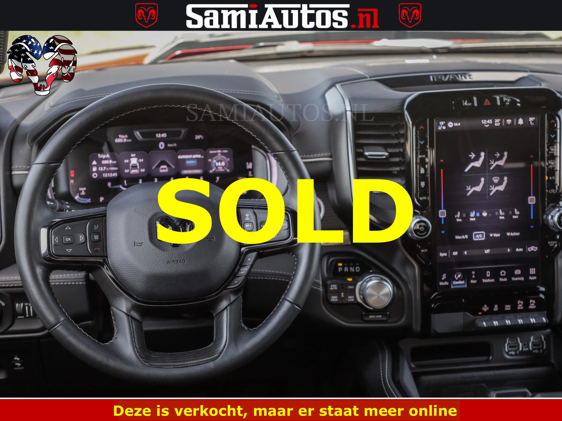 Dodge Ram Pick-Up 2024 - DELMONICO | LIMITED NIGHT 5.7 V8 | BOM VOL | HUD | LUCHTVERING | MEEST LUXE DUBBELE CABINE | 5 PERSOONS | obrázek 70
