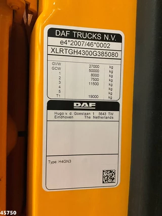 DAF FTG XF 530 6x2 Euro 6 ZF Intarder Kiphydrauliek + OVA 2-assige kipoplegger 32m³ 2021 - N/A image 23
