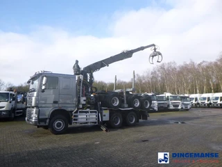 DAF XF 105.510 6x4 + Loglift F281S83 crane / timber truck + dolly 2012 imagen 3 miniatura