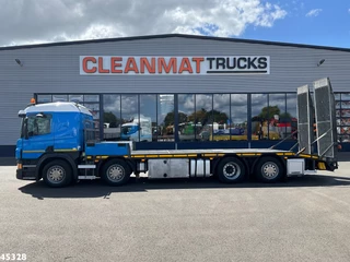 Scania P 2014 - 410 8x2 Euro 6 Retarder Autotransporter met hydraulische oprijrampen image 2