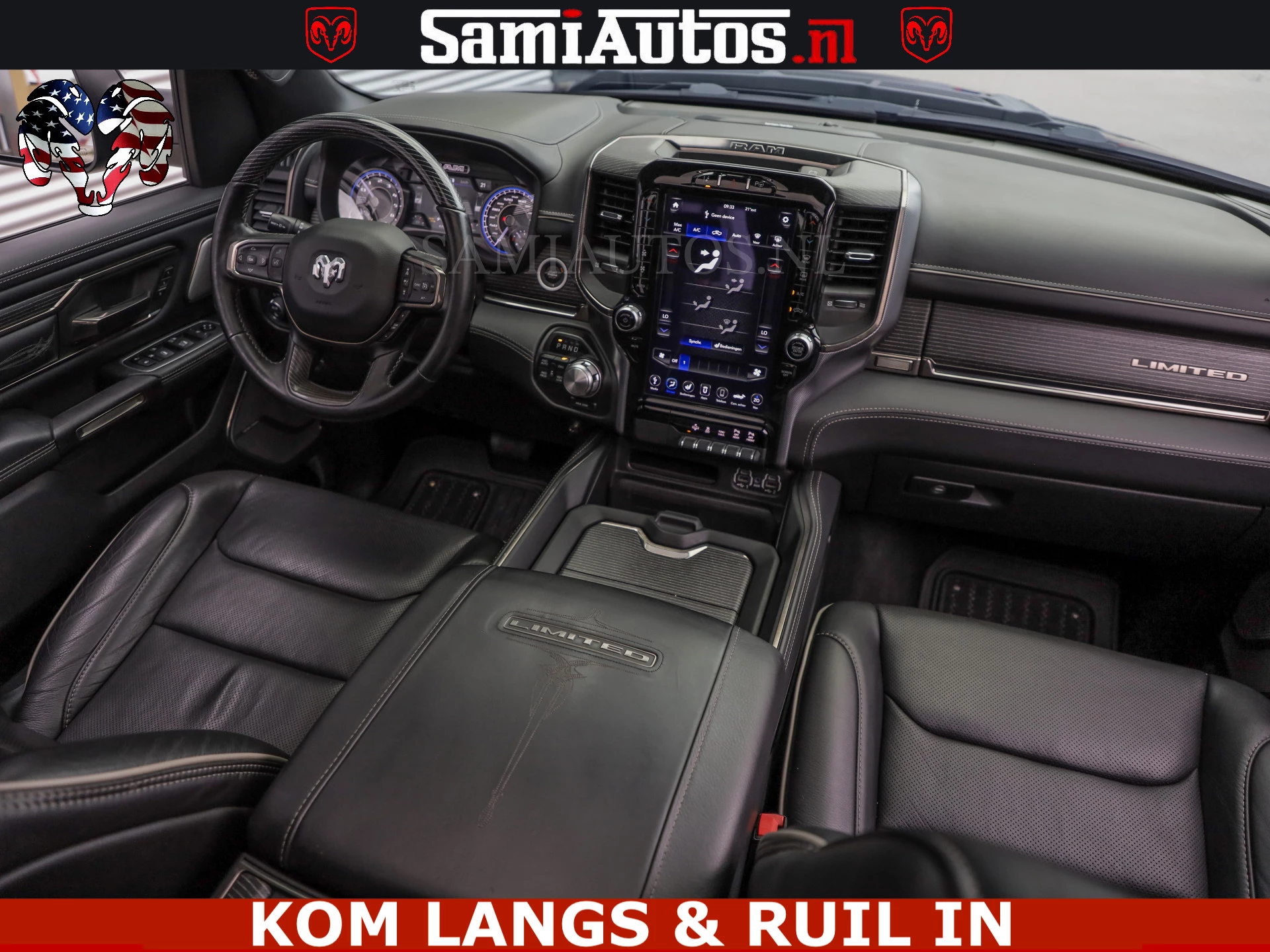 Dodge Ram Pick-Up 2021 - LIMITED | TRAINHORN | | HUD | UITLAATKLEP | LUCHTVERING | STRIPING | PANODAK | BOM VOL | BLAUW VOORRUIT | afbeelding 56