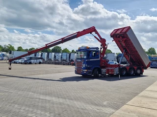 Scania R 2013 - R560 V8 8x4*4 - HIAB 244 K5 Crane / Kran / Grua with remote - Steering axle - Full air obrazek 20