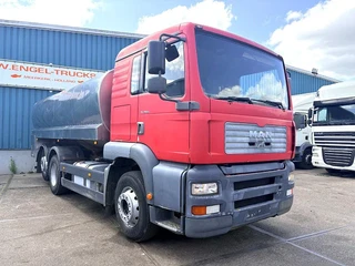 MAN TGA 2001 - 26.310 A 6x2 15.000 WATERTANK (ZF16 MANUAL GEARBOX / STEEL SUSPENSION FRONT-AXLE / LIFT-AXLE / COUNTER / PUMP)ETC. afbeelding 2 miniatuur