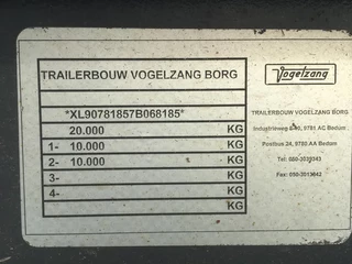 Vogelzang N/A 2007 - VA-10-10-C 2 As Aanhangwagen T.b.v. BDF Laadbakken, WX-VX-71 imagen 12