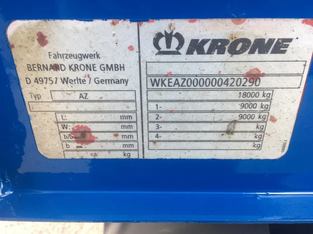 Krone 2008 - AZ 2 As Vrachtwagen Aanhangwagen Schuifzeil, 25-WB-TD Bild 16