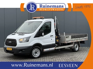 Ford Transit 2019 - 2.0 TDCI EURO 6 / PICK UP / HIAB KRAAN T-CLX 013 / 2.7 TONS TREKHAAK / 34.988 KM! / 1e EIG. / 3-ZITS / AIRCO / ZEER NETJES bild 1