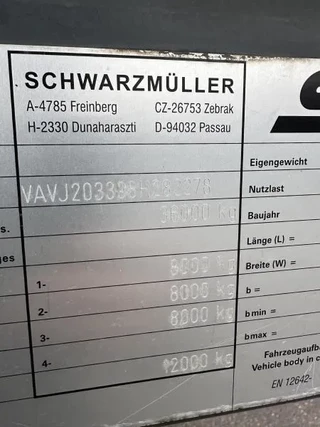Schwarzmüller 3-Achs Tautliner 2008 - 3-Achs Tautliner Schiebeplane Edscha Liftachse image 22