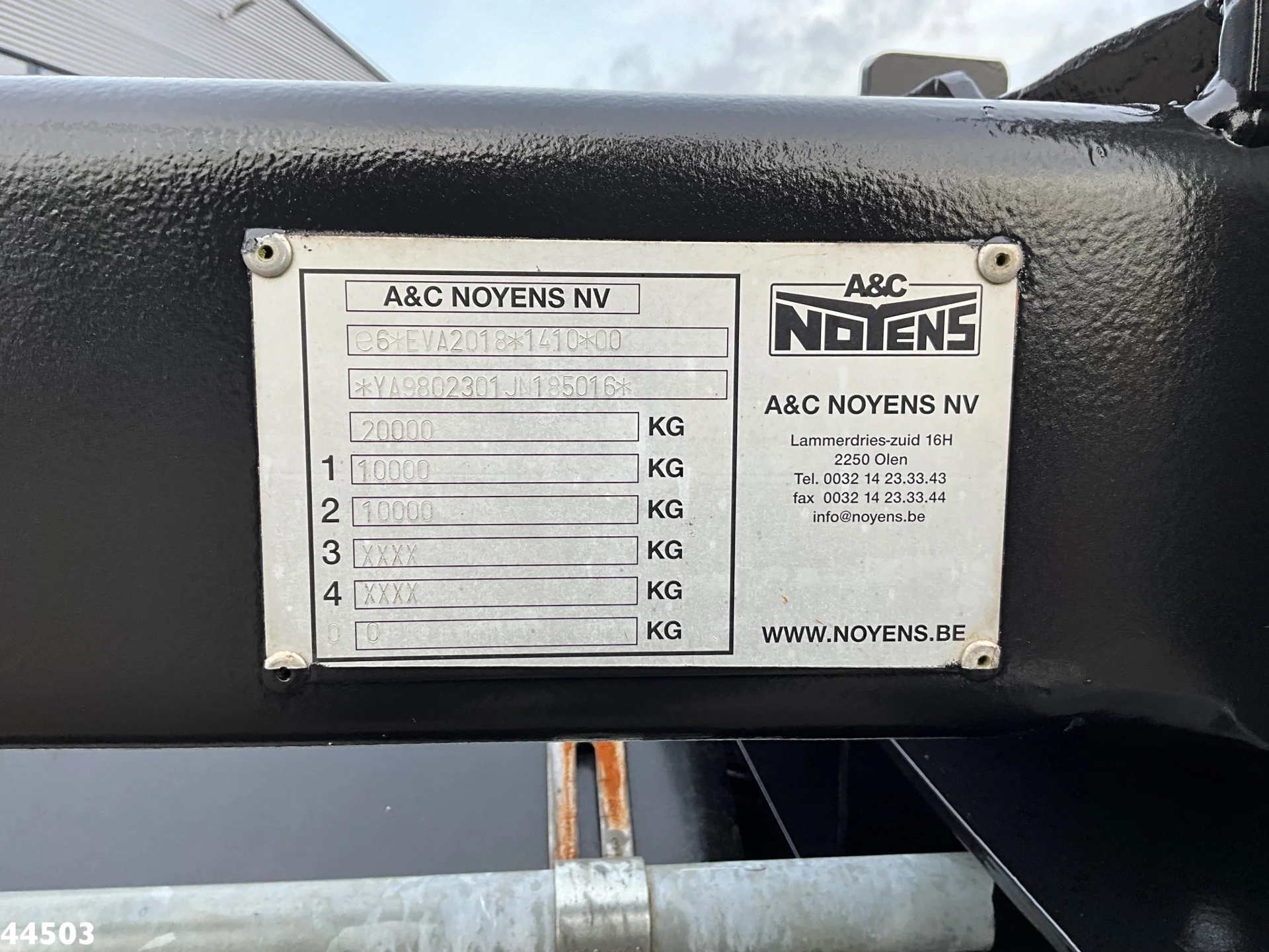 Noyens 2-assige containeraanhangwagen 2018 obrázek 10