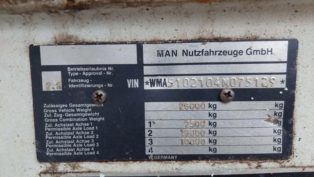 MAN 1984 - 26.331 6x6 Kipper Steel afbeelding 12