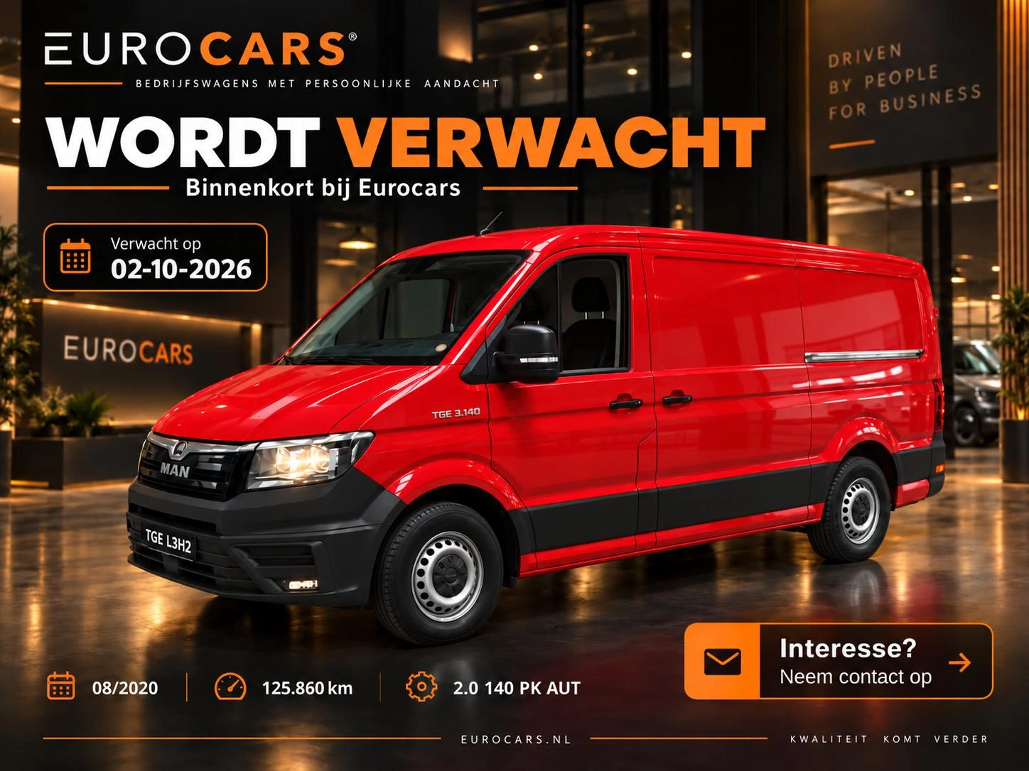 MAN TGE 2020 - 2.0 140 pk Automaat L3H2 afbeelding 1