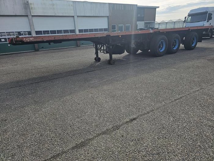 Groenewegen DRO 15-28 | Heavy duty trailer |twistlocks for container 40 ft 2 x 20 ft 20 ft mid.| saf Drum | hardwood floor. 1995 Bild 2
