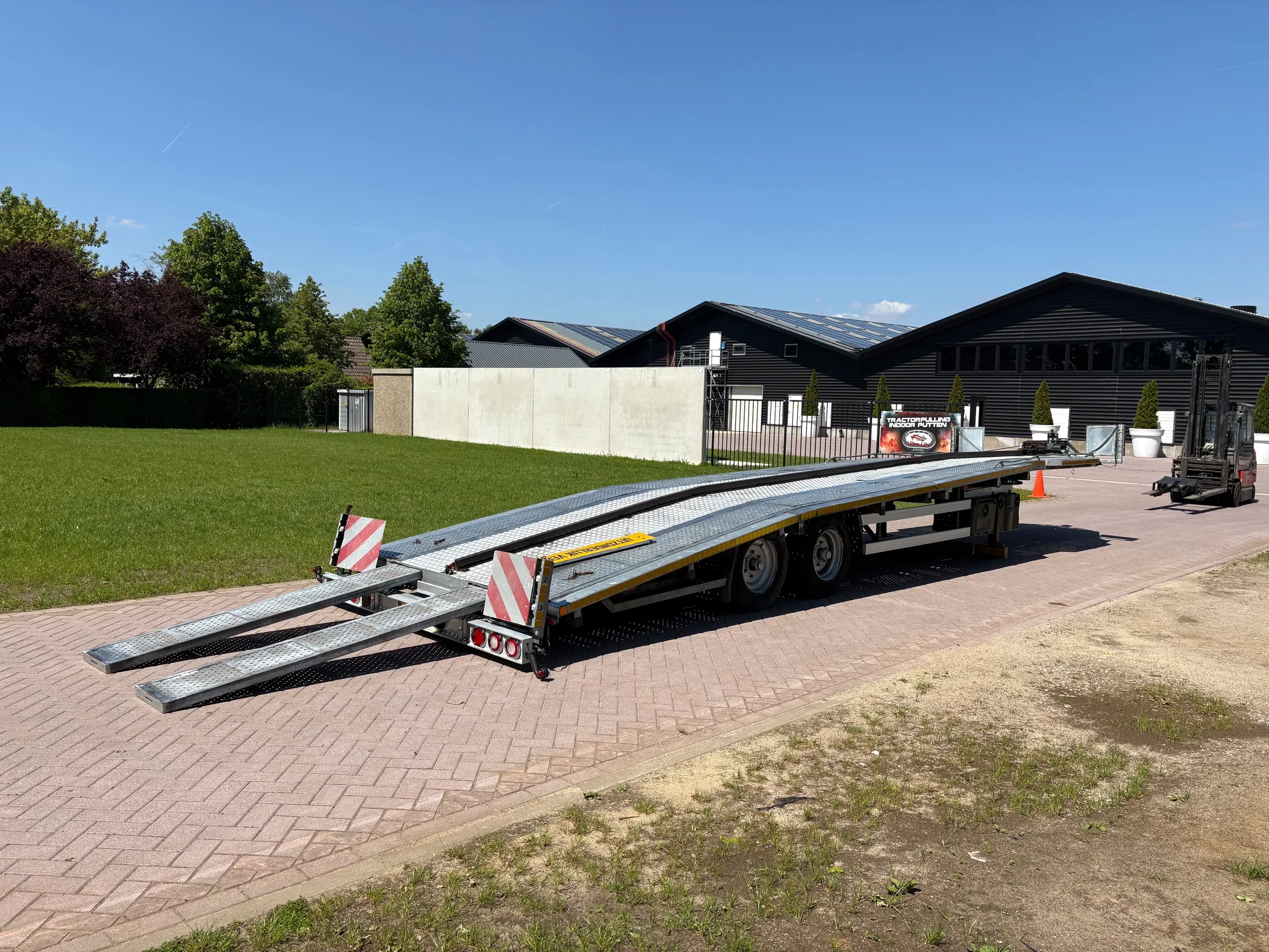 EIGENBOUW CARTRAIL-10 2001 - CE oplegger 15 TON ambulance auto transporter met Lier Bild 1