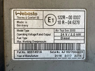Renault N/A - 7484544810 STANDKACHEL WEBASTO AIR TOP EVO 2000 24V 2.0KW SET bild 2