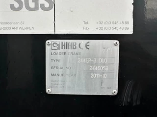 Hiab N/A 2011 - 244 EP-3 DUO Crane / Kraan / Autolaadkraan / Ladekrane / Kran / Grua / Grues afbeelding 8
