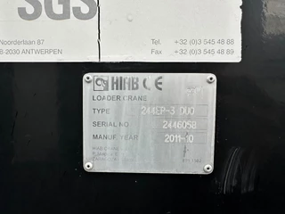 Hiab N/A 2011 - 244 EP-3 DUO Crane / Kraan / Autolaadkraan / Ladekrane / Kran / Grua / Grues bild 8