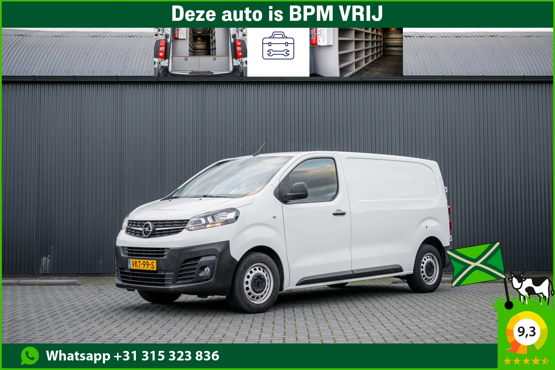Opel Vivaro 2021 - 1.5 L2H1 | Volledig ingericht | 1e Eigenaar | Cruise | PDC | Airco | 3-Zits afbeelding 1