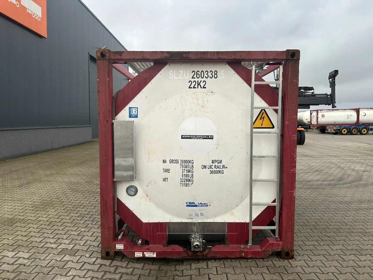CIMC 2017 - FOOD 20FT ISO / 25.920L-1-COMP. / L4BN / UN Portable / T11 / 5Y - + CSC test: 05-2028 afbeelding 6